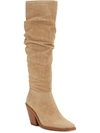 Vince Camuto Alimber Womens Zipper Slouchy Knee-high Boots In Beige
