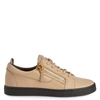 Giuseppe Zanotti Nicki Leather Lace-up Sneakers In Beige