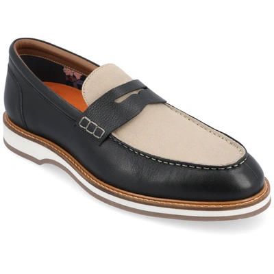 Thomas & Vine Kaufman Moc Toe Penny Loafer In Black