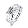 STELLA VALENTINO STERLING SILVER WITH 1.25CTW LAB CREATED MOISSANITE SOLITAIRE & BEZEL SIDES ENGAGEMENT ANNIVERSARY A