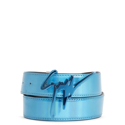 Giuseppe Zanotti Giuseppe Logo-buckle Belt In Blue