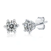 Stella Valentino Sterling Silver With 0.50ctw Lab Created Moissanite Round Solitaire Stud Earrings