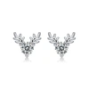 STELLA VALENTINO STERLING SILVER WITH 0.30CTW LAB CREATED MOISSANITE ANTLER STUD EARRINGS
