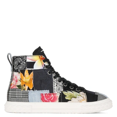 Giuseppe Zanotti Men's Blabber Patchwork High-top Sneakers In Multicolor