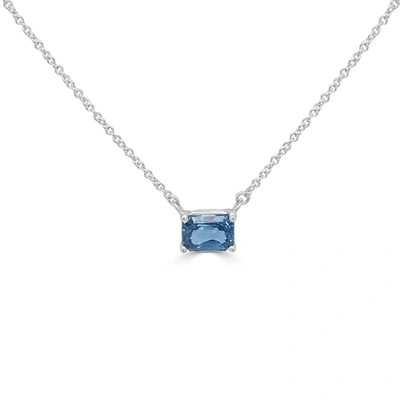 Sabrina Designs 14k 0.85 Ct. Tw. Sapphire Necklace In White