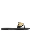 Giuseppe Zanotti Cruel Flat Leather Flip-flops In Black