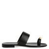 Giuseppe Zanotti Norbert Flat Sandals In Black