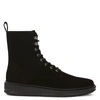 Giuseppe Zanotti Bassline Suede Cargo Boots In Black