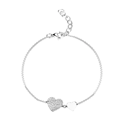 Sabrina Designs 14k 0.16 Ct. Tw. Diamond Heart Bracelet In White