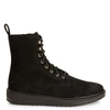 Giuseppe Zanotti Bassline Suede Cargo Boots In Black