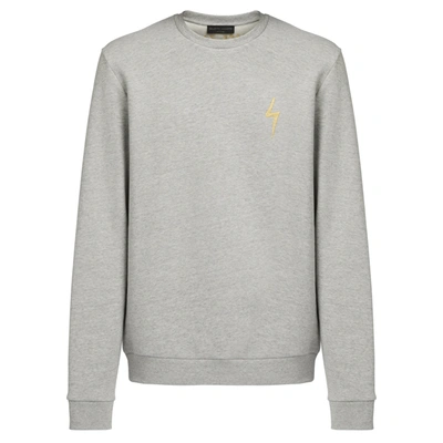 Giuseppe Zanotti Logo Cotton Sweatshirt In Grey