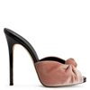 Giuseppe Zanotti Bridget Velvet Sandals In Pink