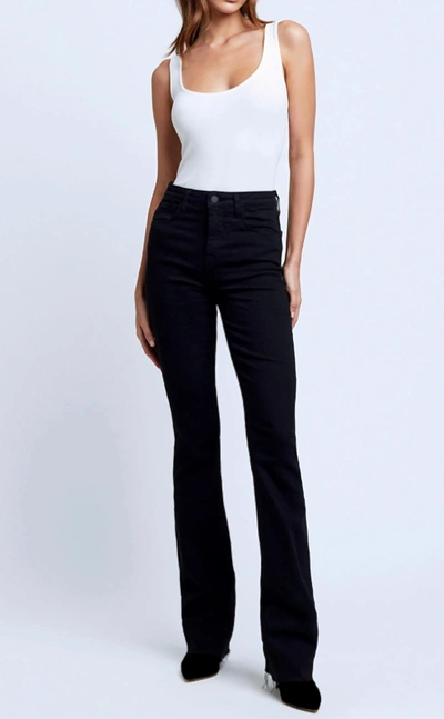 L Agence Ruth High Rise Straight Jean In Black