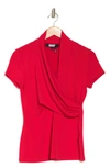 DKNY COWL NECK SIDE RUCHED TOP