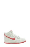 Nike Dunk Hi Basketball Shoe In Summit White/ Track Red