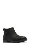Sorel Emelie Iii Waterproof Chelsea Boot In Black,black