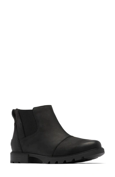 Sorel Emelie Iii Waterproof Chelsea Boot In Black,black
