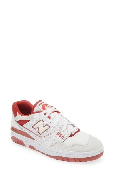 New Balance Low-top 550 Leather Sneakers In White Astro Dust