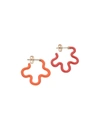 Bea Bongiasca Flower-power Asymmetrical Earrings In Orange
