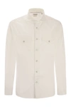 Brunello Cucinelli Men's Cotton Shirt In White