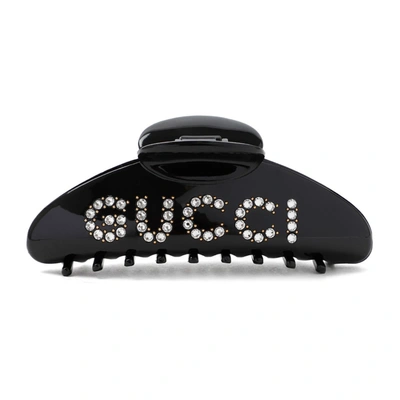 Gucci Original Gg Crystal Hairgrip In Metallic
