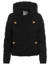 Moschino Teddy Buttons Down Jacket In Black
