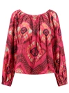 Ulla Johnson Nadya Off-shoulder Silk Blouse In Multicolor