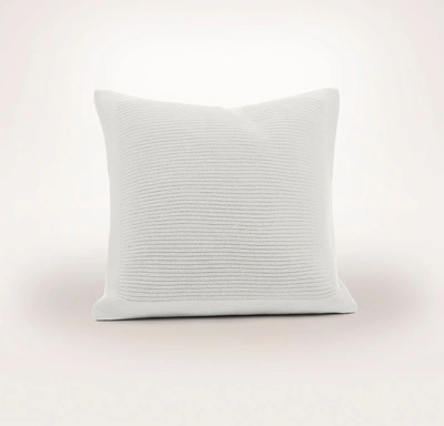 Boll & Branch Organic Ribbed Knit Pillow Cover (20x20) In Mist