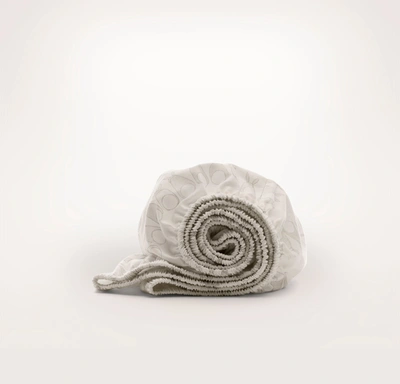 Boll & Branch Organic Signature Hemmed Fitted Crib Sheet In Pewter Cotton Tail