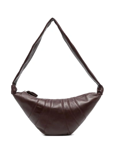 Lemaire Croissant Messenger Bag In Brown