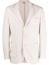 Brunello Cucinelli Notched-lapel Single-breasted Blazer In Brown