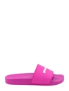 Palm Angels Logo-print Flat Slides In Pink