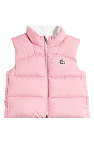 Moncler Babies' Girls Pink Down Padded Puffer Gilet In Rose