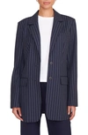 STAUD CITY OVERSIZE PINSTRIPE BLAZER