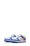 Nike Dunk Low Sneaker In Blue/ Mandarin/ White/ Black