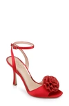 Jewel Badgley Mischka Vida Ankle Strap Sandal In Luscious Red