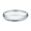 Georg Jensen Duo Small Round Glass Bowl With Stainless Steel Collar In Multi