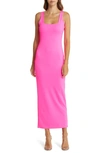 Good American Women's Scuba Modern Tank Scuba Midi-dress In Knockoutpink001