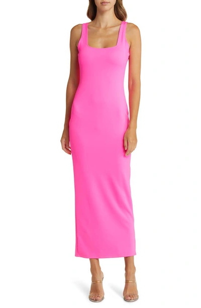 Good American Women's Scuba Modern Tank Scuba Midi-dress In Knockoutpink001