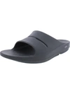 Oofos Mens Casual Man Made Slide Sandals In Black