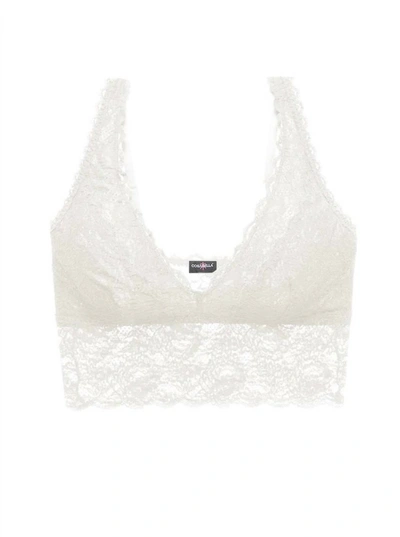 COSABELLA WOMEN'S NEVER SAY NEVER EXTENDED PLUNGE LONGLINE BRALETTE IN WHITE