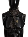 DOLCE & GABBANA DOLCE & GABBANA BROWN POLKA DOT MEN MEN'S NECK WRAP SHAWL MEN'S SCARF