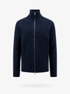 Maison Margiela Men Wool Blend Zipped Cardigan In Blue