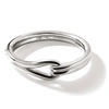 John Hardy Surf 19.5mm Hinged Bangle Bracelet In Silver