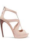 ALEXANDER MCQUEEN LEATHER PLATFORM SANDALS