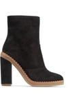 SEE BY CHLOÉ SCALLOPED SUEDE ANKLE BOOTS