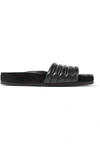 ISABEL MARANT HELLEA QUILTED LEATHER SLIDES