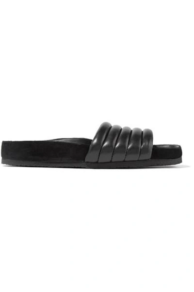 Isabel Marant Hellea Quilted Leather Slides In Black ModeSens