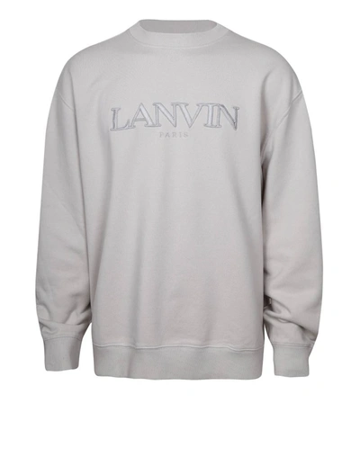 Lanvin Classic Cotton Sweatshirt With Logo In Beige