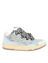 LANVIN LANVIN SNEAKERS IN LEATHER AND FABRIC